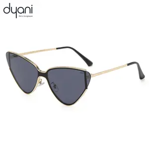 Dyani Lynx Cat-Eye Sunglasses - Ultra Slim Metal Frame, UV400 Protection, Comfortable Temple Tips, Statement & Sophistication Style
