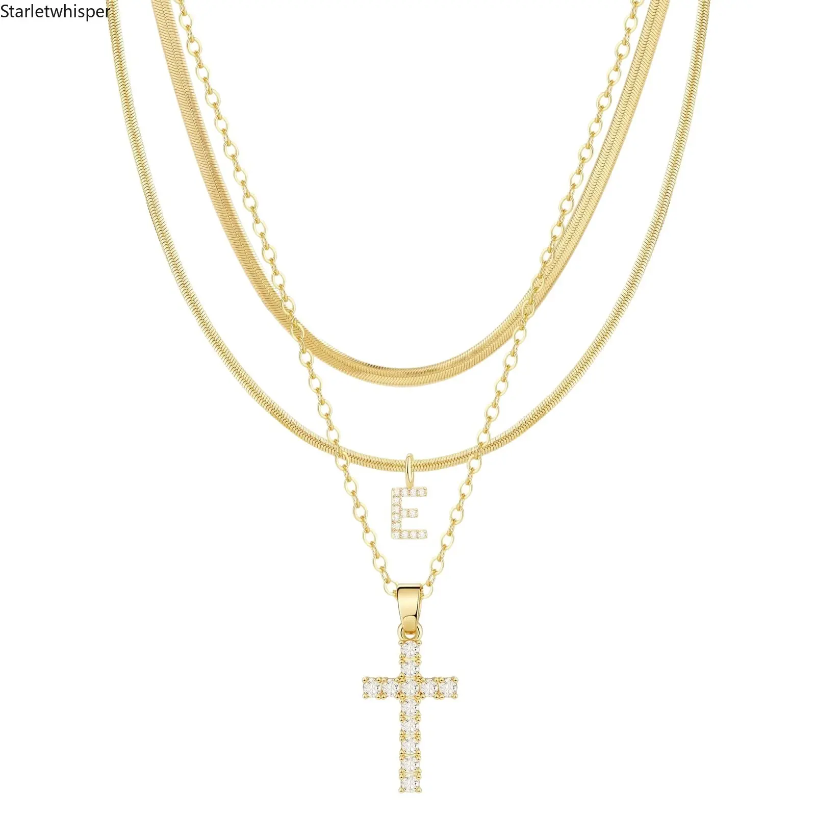New Multi-Layer Gold Plated Necklace for Women, Adjustable Chain, Minimalist Light Luxury Design, Trendy Dainty Accessory Perfect for Daily Wear & Casual Outfit Styling