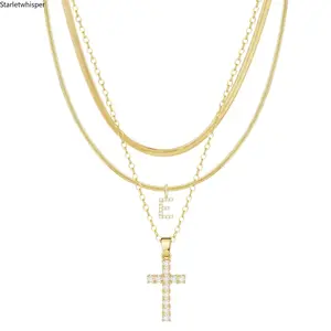 New Multi-Layer Gold Plated Necklace for Women, Adjustable Chain, Minimalist Light Luxury Design, Trendy Dainty Accessory Perfect for Daily Wear & Casual Outfit Styling