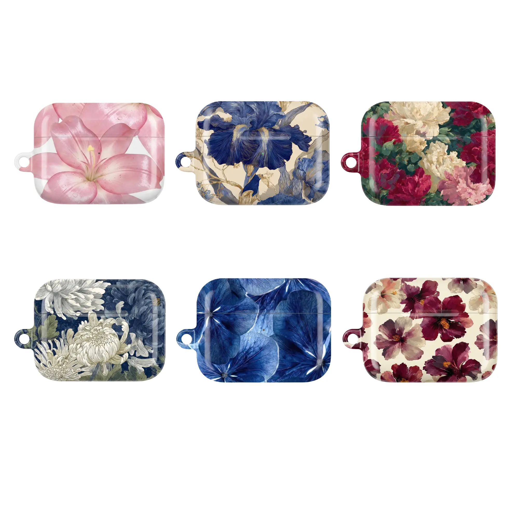 Vintage Floral AirPods Pro Case, Cute Flower Protective Earbuds Cover for AirPods 1 2 3 4 Pro 2 1 3, Gifts For Her