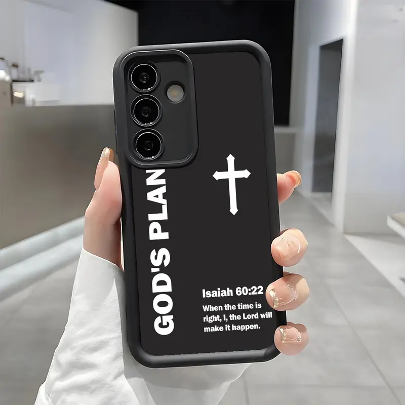 GOD’S PLAN Isaiah Faith Bible Verse Smartphone Casing - Enhanced Camera Guard, Shockproof, Skin-Friendly Soft Cover for Samsung Galaxy S21 FE, S21 Ultra, S22-S26 Ultra/Plus/FE, A13-A17, A33-A36, A52-A54, Note20 - Wireless Handheld Flash Gift Accessory