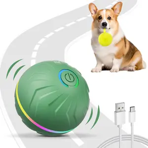 Interactive USB Squeaking Dog Toy pet dog ball toy: Normal mode for casual chewing, Smart mode for auto interaction – simple to wash and tough to break
