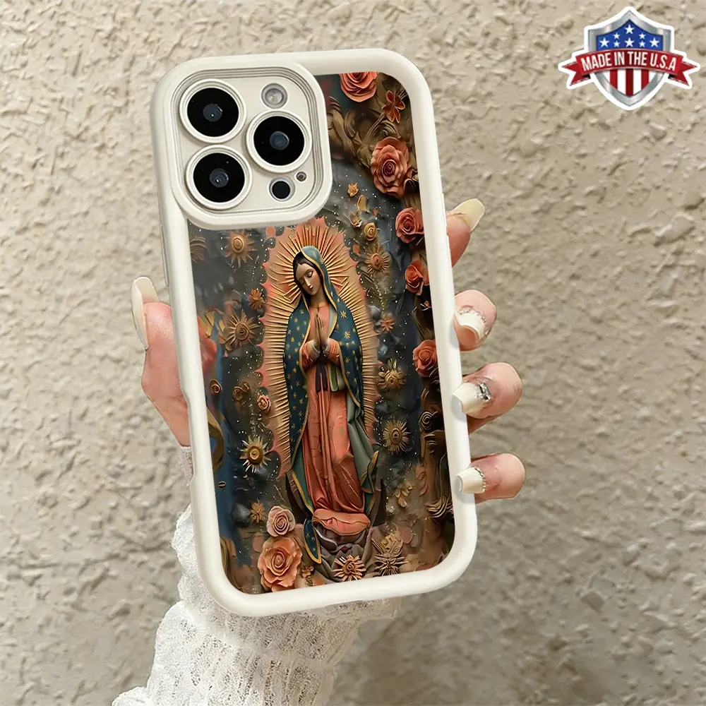 Perfect Confirmation Gift iPhone Case with Virgin Mary – Compatible with iPhone 11-17, Catholic Gift for Women Girls