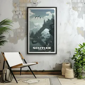 Skyrim Minimalist National Park Poster Digital Download Home Decor - Solitude Print
