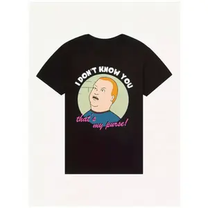 King of the Hill Bobby "That'S My Purse!" Graphic T-Shirt - Retro Cartoon Print, Soft Breathable Fabric, Loose Fit Casual Tee for Men & Women, Machine Washable, All-Season Comfort, Casual Wear | Retro Cartoon Tee | Comfortable Fit, T Shirt