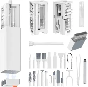 32-in-1 Keyboard Cleaning Kit for MacBook Laptop Computer, Earbud Cleaner Kit for Airpod Earphones, Multi-Function PC  Cleaner Kit for  Cell Phone Camera (White)