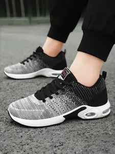 Men's Soft Sole Comfort Running Shoes, Breathable Versatile Sports Sneakers, Fashion Lightweight Casual Shoes, Large Size Available