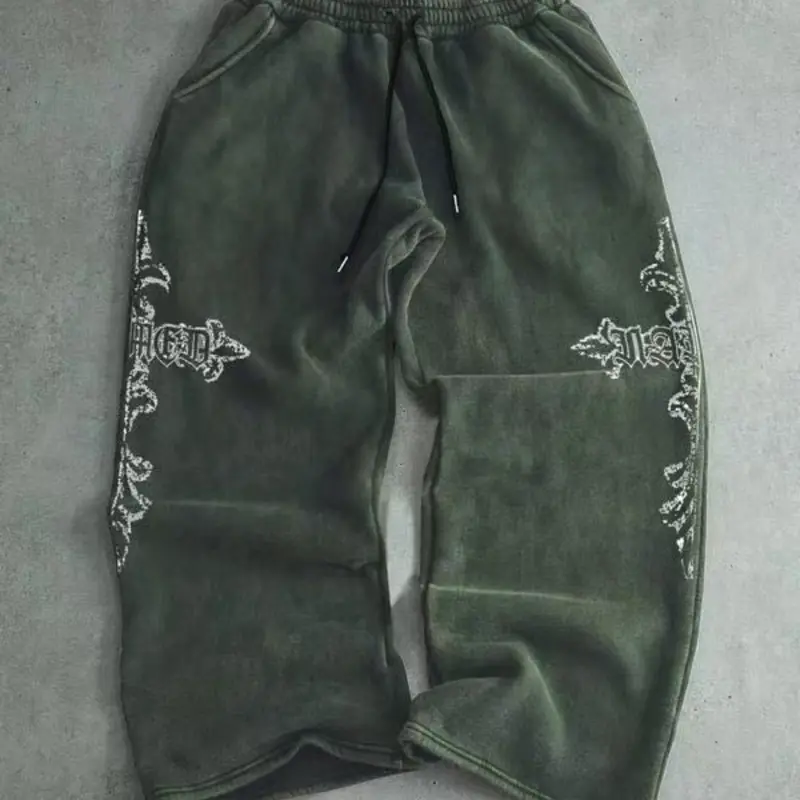 Men's Casual Long Pants with Adjustable Waistband, Comfortable and Flexible Gym Shorts, Elastic Waist Design, Practical Pockets, Sports Casual Pants, Casual Comfy Sporty, Loose Fit Bottoms