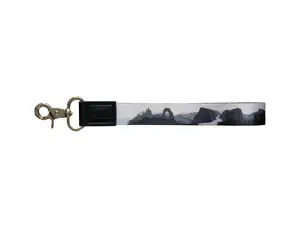 Wristlet Keychain National Parks in Black and White for Keys, Wallets, Purses, Key fobs