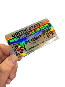 Parking Like an Idiot Permit Sticker Decal