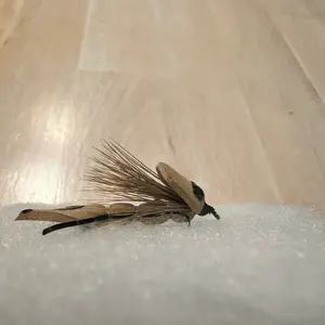 Brown Grasshopper dry fly, for use in fly fishing