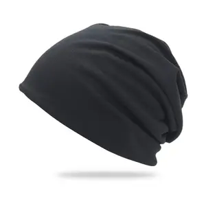 Solid Color Beanie Hat, 1 Count Soft Lightweight Running Beanie, Adult Skull Hat for Men & Women, Sports & Outdoor Hats for Daily Wear