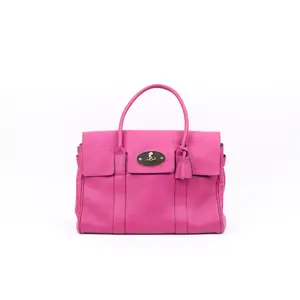 Pre-owned Leather Shoulder Bags Mulberry Hot Fuchsia Bayswater Medium Tote Bag HH8539 (V1310105HD)
