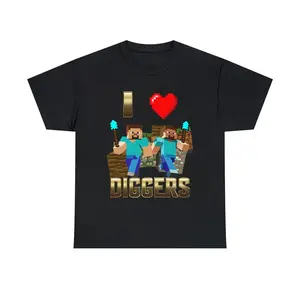 Minecraft I Love Diggers Tee Meme and Parody Design T-Shirt