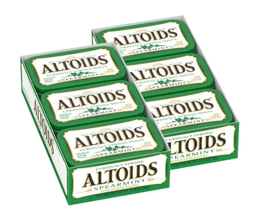 Altoids Spearmint Curiously Strong Mints 1.76 oz 12 Pack Sealed Fresh