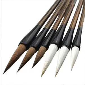Set of 3 Premium Chinese Calligraphy Brushes, Washable Fine Tips for Art & School Supplies, Ideal for Students & Artists