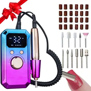 Electric Nail Drill Set, Adjustable 32 Settings, Portable Nail Polisher, 1600mah Large Capacity Battery, Long Lasting, Home & Travel Use