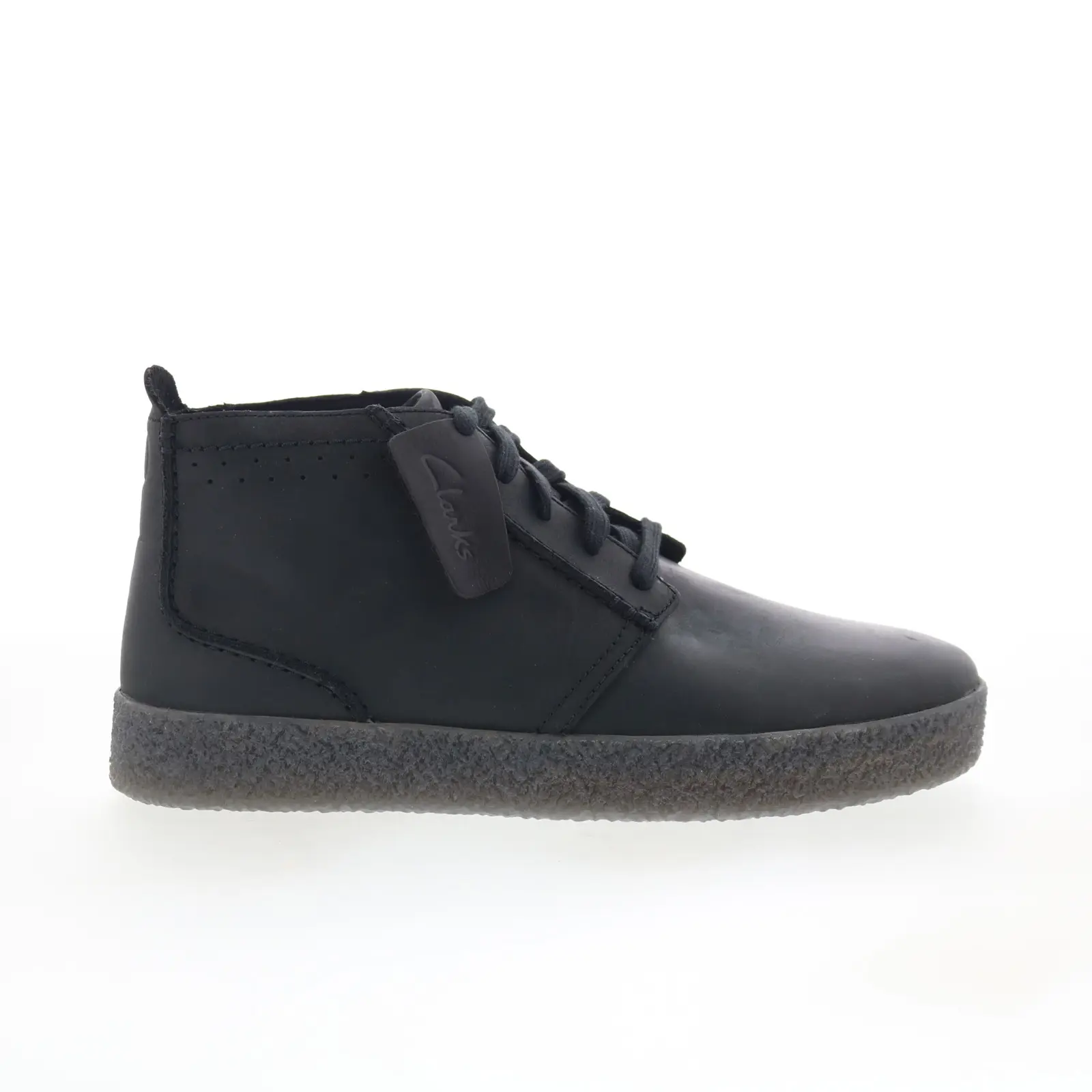 Clarks Streethill Mid 26178258 Mens Black Leather Lace Up Chukkas Boots