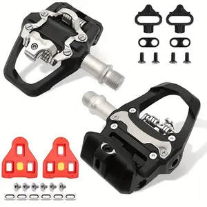 SPD and Look Delta Rotating  Bicycle Pedals, Compatible with Shimano SPD and Peloton Double Clip-On Cleats, Special for Indoor and Outdoor Cycling Training, Mountain Bike, Road Bike
