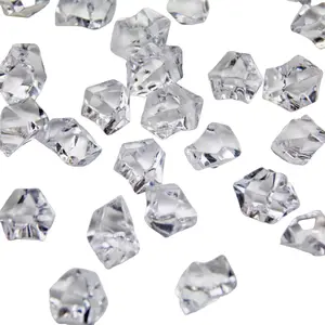Clear  Ice Rock  Treasure  for Table Scatters, Vase Fillers, Wedding, Banquet, Party, Event, Birthday Decoration (Clear, 150)