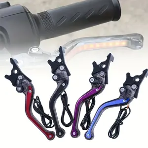 2 Pcs 6-Adjustable Hydraulic Disc Brake Lever - Durable PVC Material, Easy Installation for Yamaha, Kawasaki, for SUZUKI, Off-Road Motorcycles, Sleek Design, Motorcycle Brake Lever, Sleek Motorcycle Accessory, Highquality Brake Lever