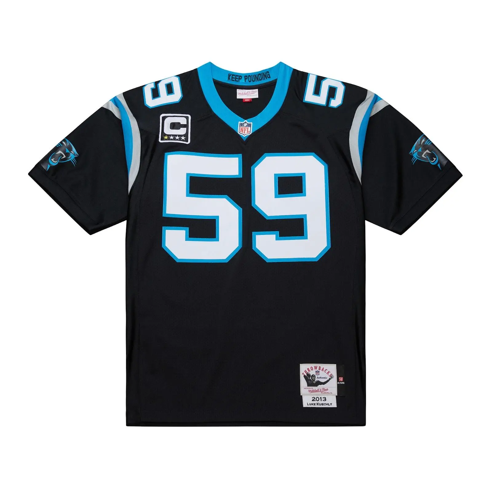 Luke Kuechly Carolina Panthers Black 2013 Authentic Jersey NFL Throwback Mitchell & Ness