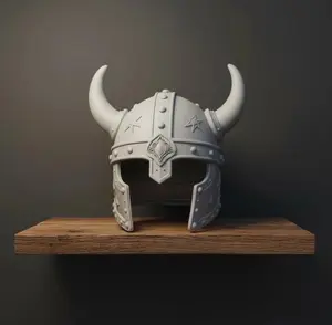 Viking Helmet Sculpture, Lightweight Home Decor, Room Decor Statue for Gift