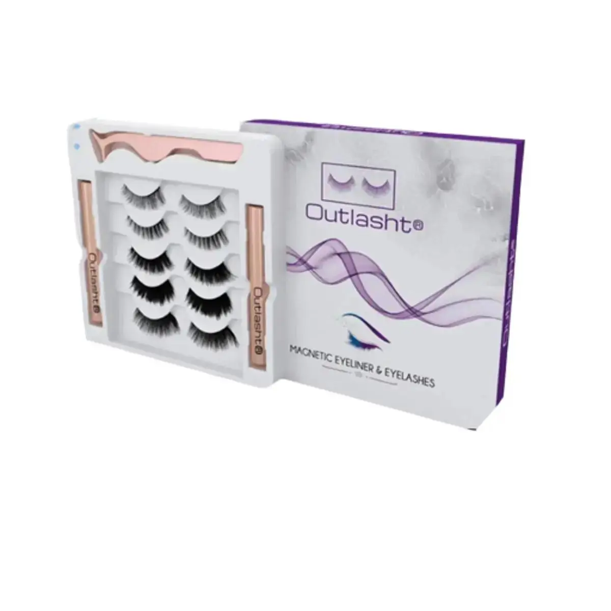 OutLasht Premium Silk Magnetic Lashes, 5-Pack, Long-Lasting & Lightweight