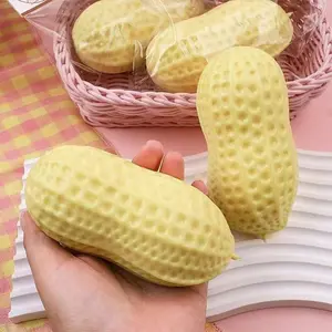 Peanut Stress Ball Crunchy Squeeze Ball, Buttery-Soft Feel Fidget Toy, Asmr Sensory Anti-Stress Toys, Slow Rebound Squishy Toy