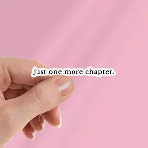 Just One More Chapter Kindle Sticker: Book Lover Vinyl Decal - Stocking Stuffer For Reader