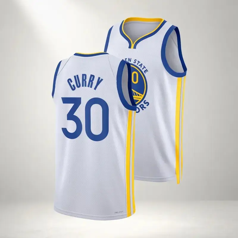 Curry #30 White Basketball Jersey 2026, Unisex Swingman Style Fan Edition, Breathable Sleeveless Athletic Game Shirt, Match Day Sportswear & Streetwear for Men Women