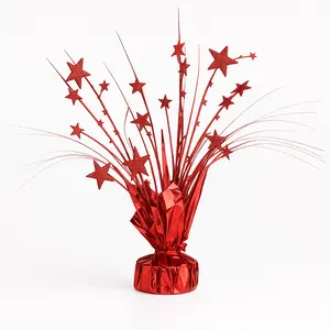 Stunning Red Metallic Foil Spray Centerpiece - 12-Inch