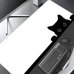 Cute Cat Pattern Mouse Pad, Rectangle Gaming Mouse Pad, Office Desk Keyboard Mat for Home Office Desk, Desk Accessories
