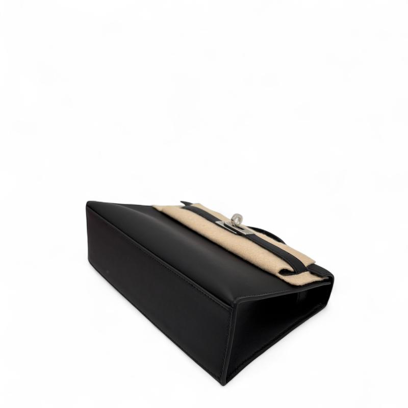 Pre-owned HERMÈS Leather tote bags Hermes Kelly Pochette Swift 89 Noir (cr0721a1)