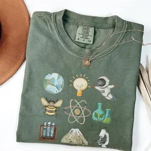 Science Teacher T-Shirt, All Sciences Comfort Colors Tee I Gift for Teachers, STEM Enthusiasts I  Science Lovers T-Shirt, Educator Gift Fit Top Womenswear Comfy Crewneck Everyday