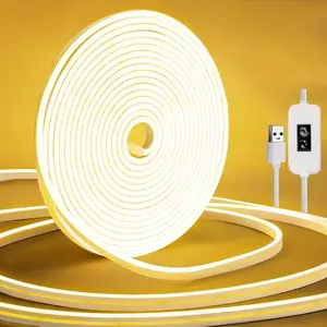 USB LED Neon Rope Light, Adjustable Warm Flexible IP65 Strip for Home Kitchen Bedroom Decor, Touch Control Indoor Outdoor Lighting, Led Strip Lights, Led Lights Strips
