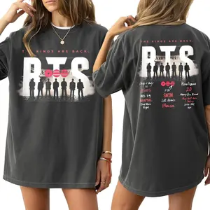 Kpop Tracklist Concert Shirt The Kings Are Back Graphic Tee 2026 Album Style Fan Merch Unisex