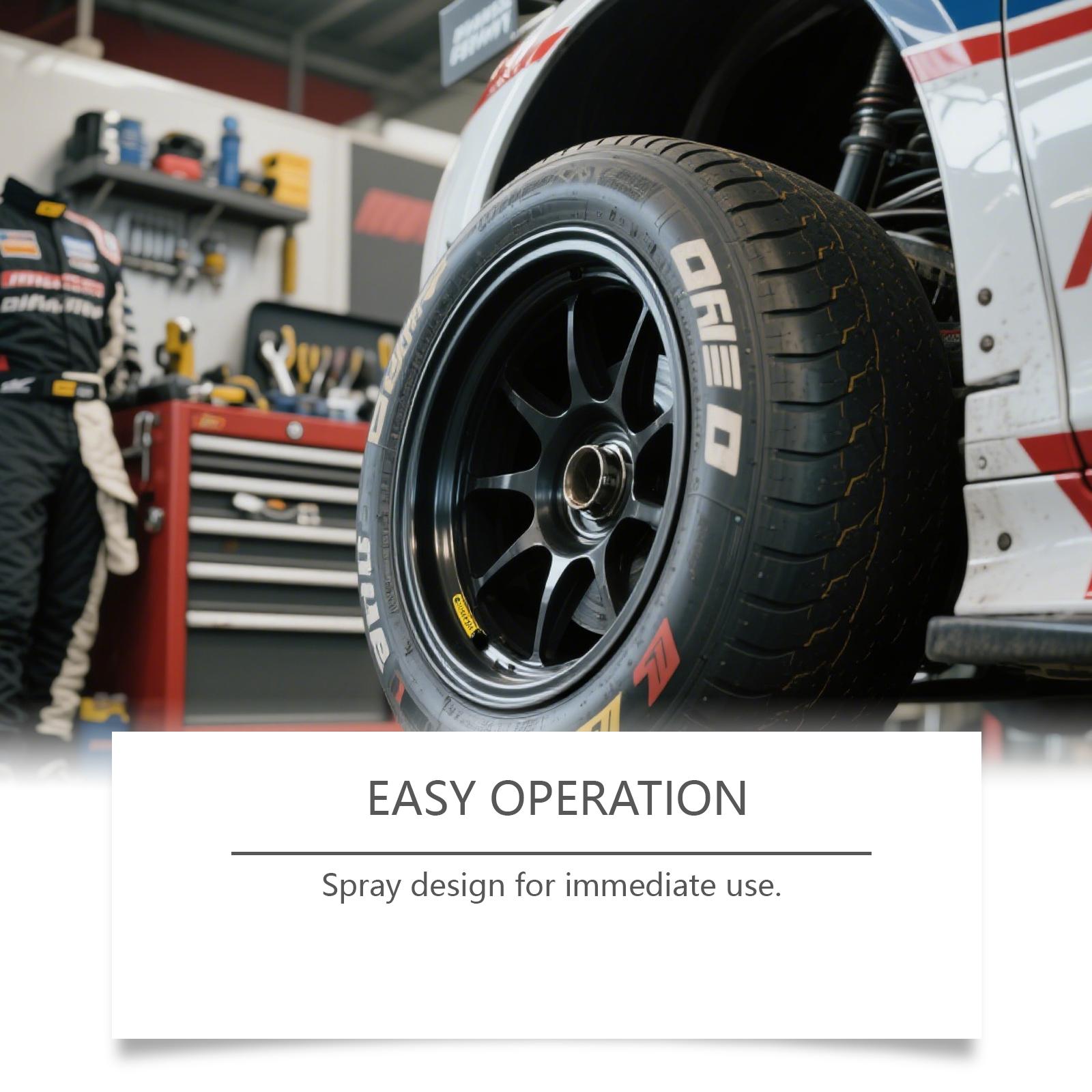 Car Wheel Hub Cleaning Spray 120ml Two Face Wheel Cleaner Acid Free Removes Brake Dust and Dirt Suitable for All Wheel Hubs and Tires