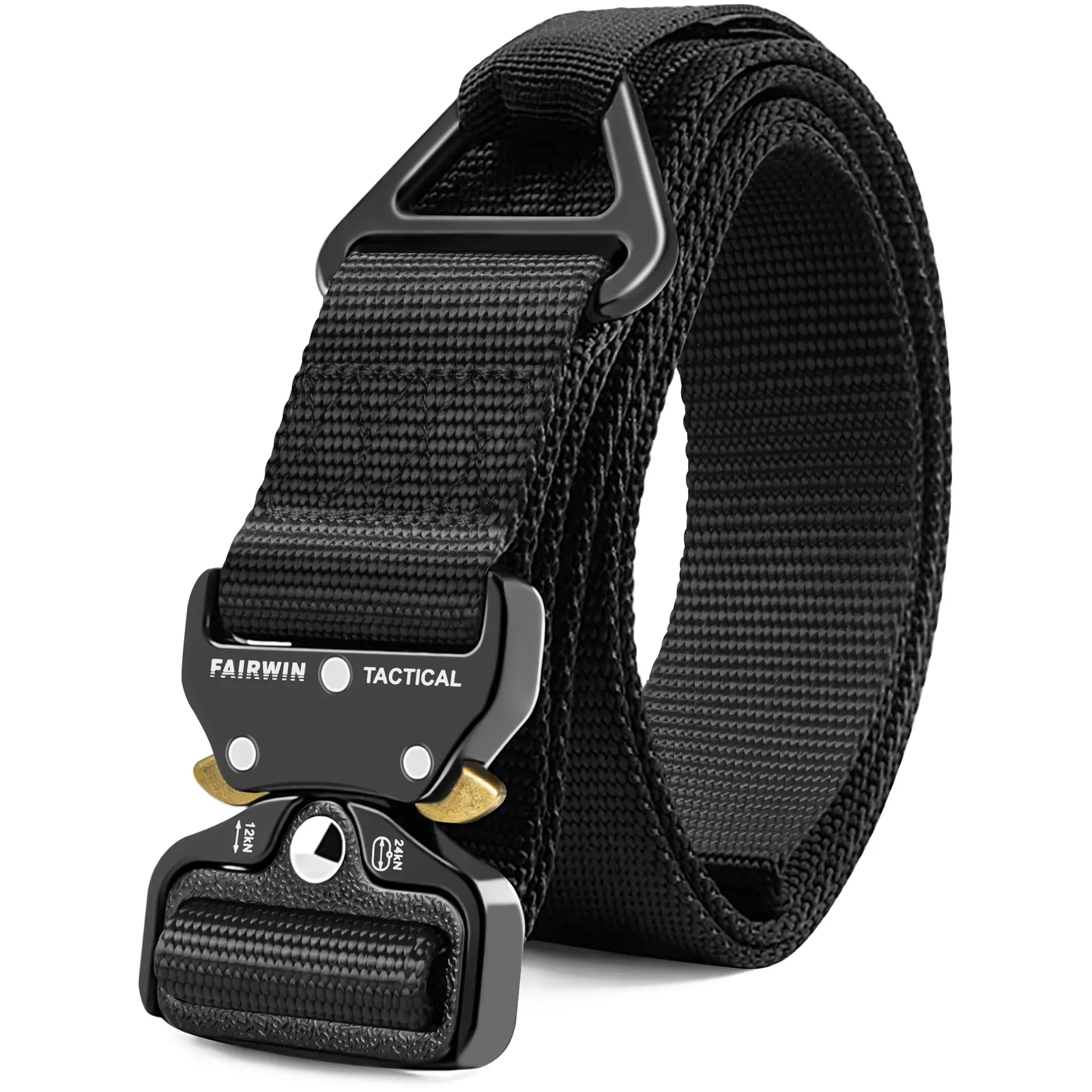 Fairwin Men's Heavy-Duty 1000D Nylon Tactical Belt with Quick-Release Buckle, 1.5 Inch Adjustable for Duty, Work, and Concealed Carry, Men's Accessories, Belts