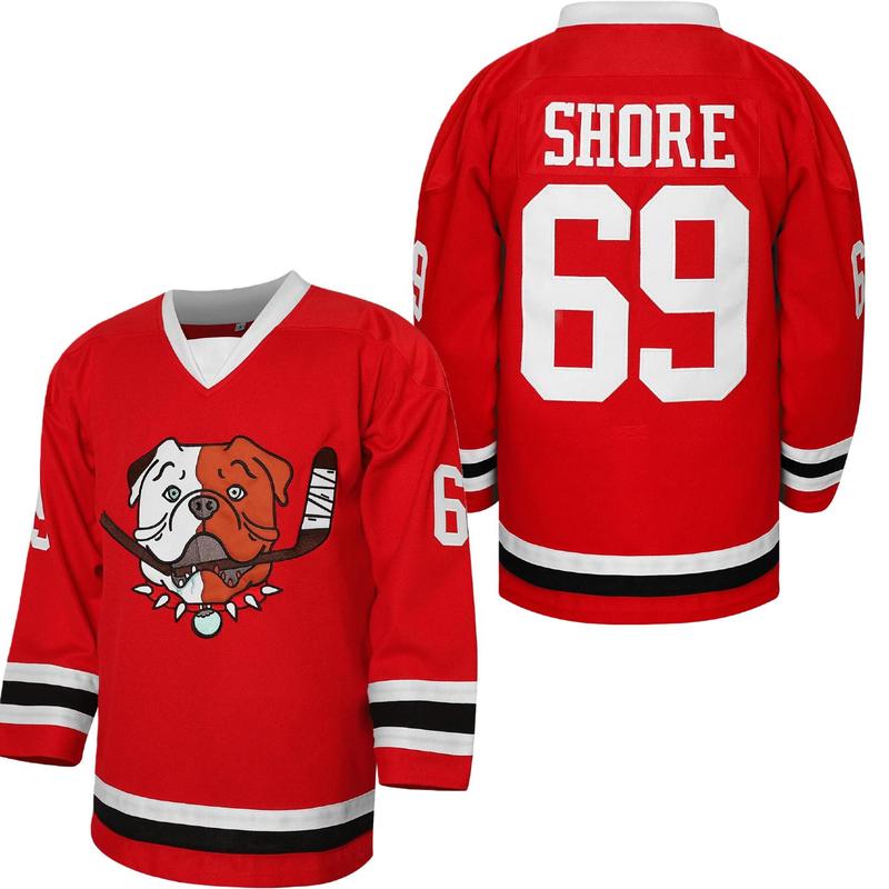 Men'S #69 Shore Sudbury Blueberry Bulldogs Embroidered Hockey Jersey, Breathable And Comfortable, Featuring Patterned Numbers And Names, Suitable for Hockey