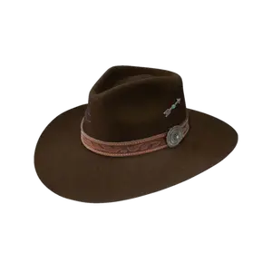 Charlie 1 Horse White Sands Chocolate Felt Hat CWWTSN-403622