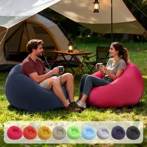 Plush Single Person Inflatable Sofa, Foldable Lazy Sofa, Bean Bag Shape, Ball Shape, Comfortable and Portable, Ideal for Home Use