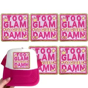 CY 5PCS Iron on Patches Tucker Hats Funny Phrase Embroidered Appliques DIY Accessories for Clothing Bags Jackets Jeans Backpacks