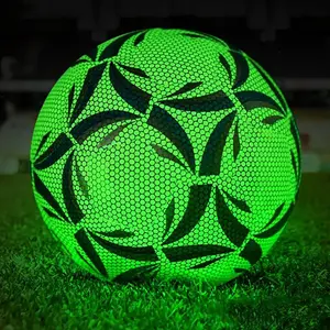 Luminous Football with Storage Bag & Air Pump & Inflation Needle, Size 5 Glow in the Dark Soccer Ball for Night Games and Training, Football Gift for Teenagers