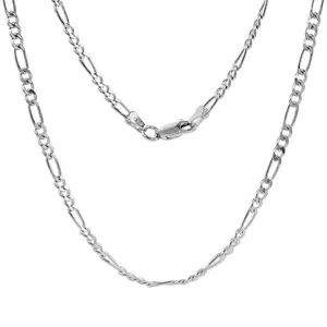 Sterling Silver Figaro Link Chain, Sterling Silver 3.5mm Chain