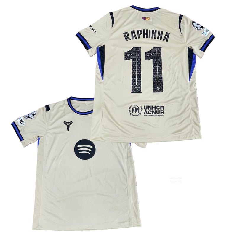 25 26 New Away White Short Sleeves No.14 Rashford Football Jerseys Unprinted Number