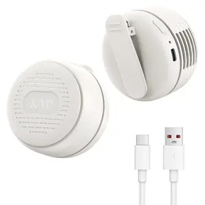 Portable Silent Mini Bladeless Electric Fan with Rotating Body and Three-speed Adjustable Silent Cooling, Clip-on Fan, Waist-mounted Fan, Suitable for Outdoor Travel and Office Use, Summer Gift