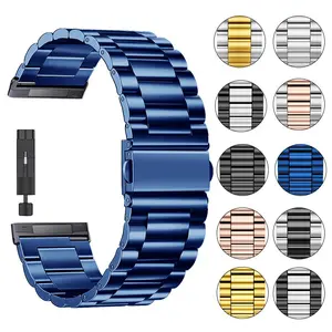 OFNRBRF Adjustable Metal Stainless Steel Watch Band for Fitbit Versa 4/sense 2/versa 3/sense Series, Durable Replacement Strap, Smart Watch Accessories, Smartwatch Accessories