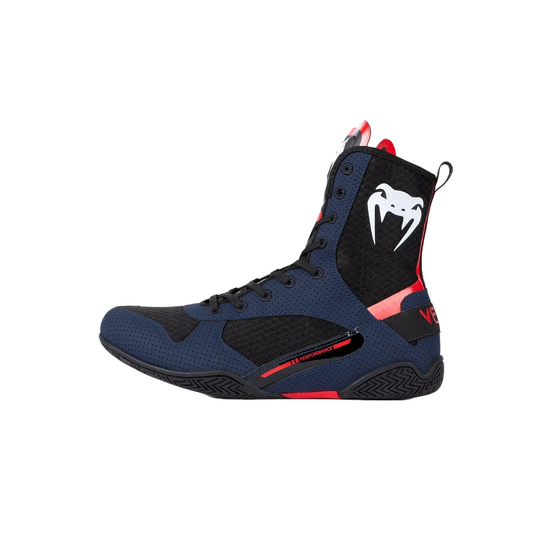 Venum Elite Boxing Shoes - Navy/Black/Red