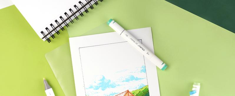 Ohuhu Oahu Alcohol Markers: Chisel and Fine Dual Tips - 40 Colors - AP Certificated Double Tipped Art Marker Set for Artists Adults Coloring Illustration -Refillable - Oahu Series of Ohuhuart